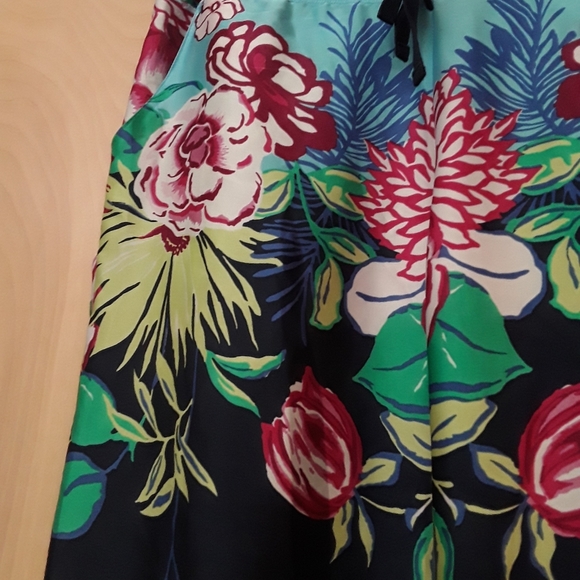 Natori Blue Pink Floral Silky Pajamas Pants M - Picture 4 of 14